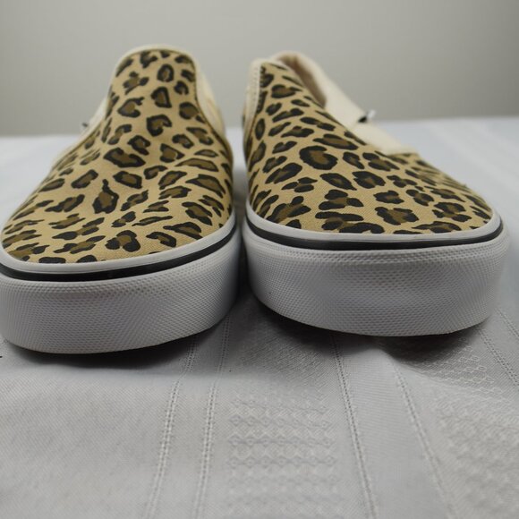 Vans Slip On Shoes Womens Size 11 Leopard Print Canvas Classic Skate Sneakers - Picture 7 of 9
